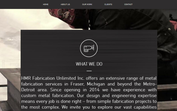 HMR Fabrication  website after