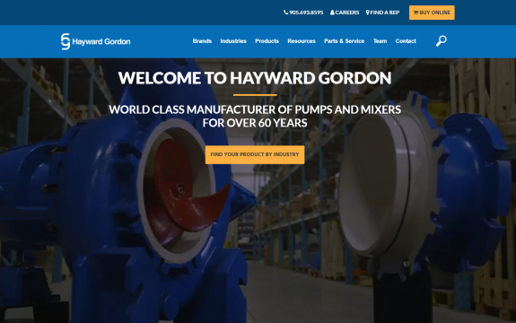 Hayward Gordon website after