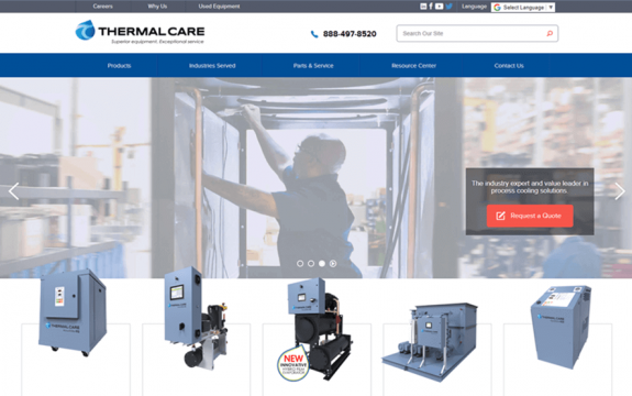 Thermal Care website after