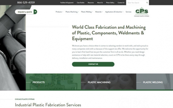 Chicago Plastic Systems website before