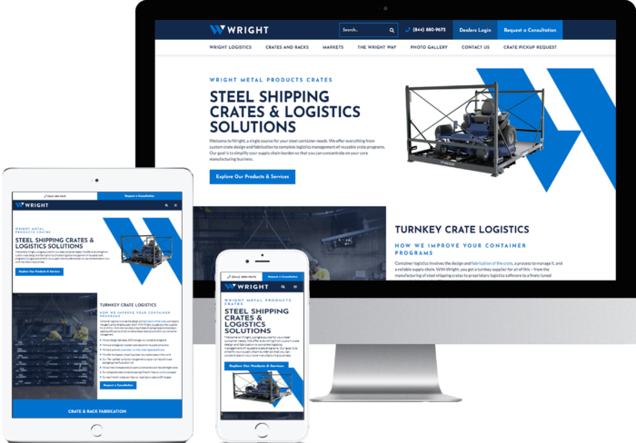 Wright Metal Products Crates – Gold Award Manufacturing Website
